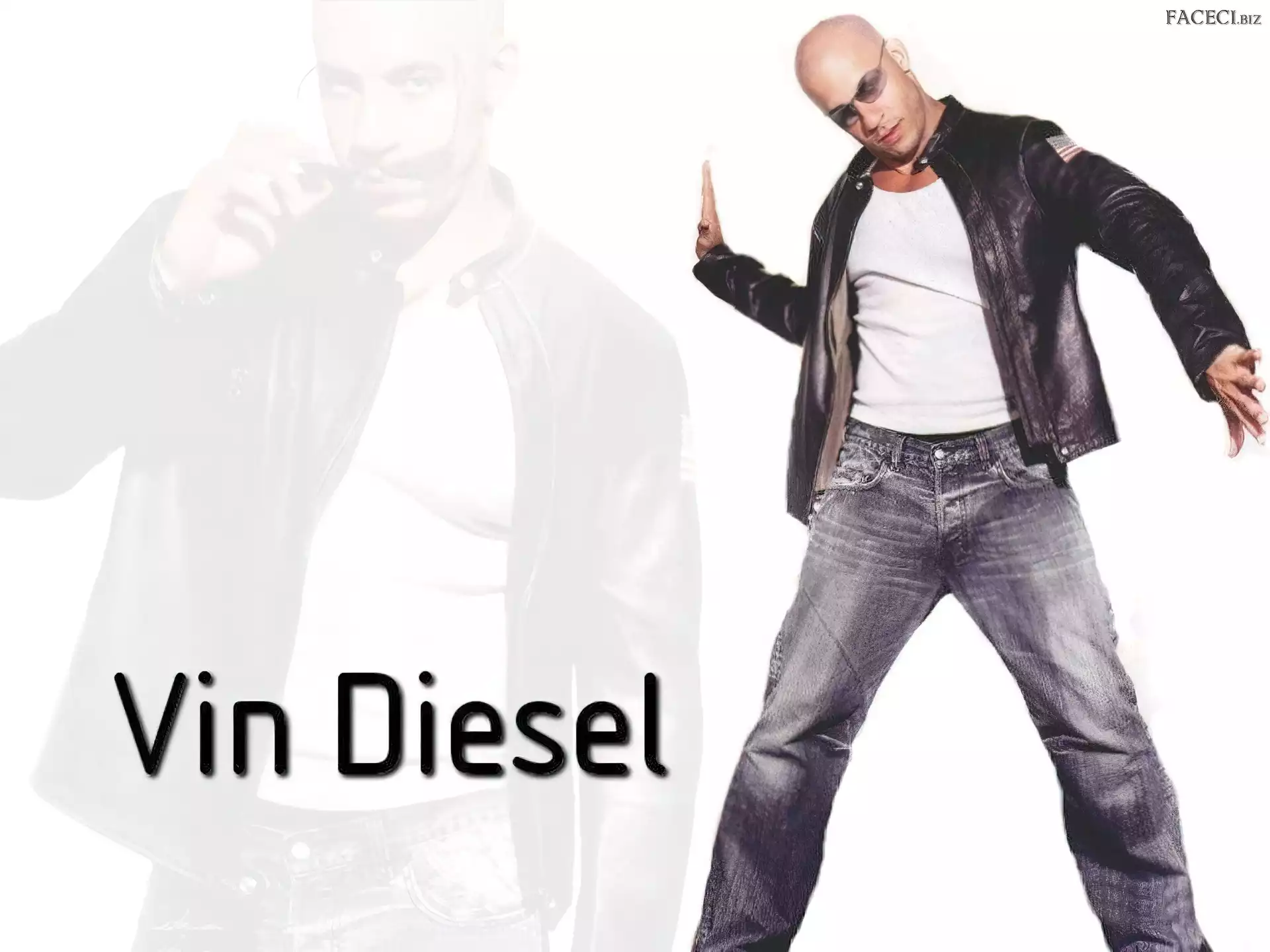 okulary, Vin Diesel, czarna kurtka